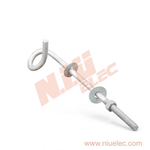 pigtail bolt with square plate